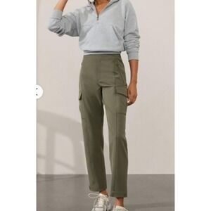 Athleta Endless Cargo High Rise Jogger Pant Size 14 Olive Green Travel Work